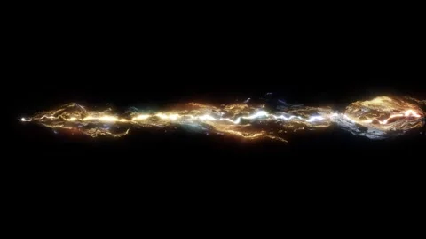 Horizontal Electric Current Neon Stock Footage 305697338