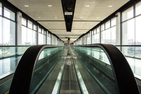 Horizontal escalator Stock Photos