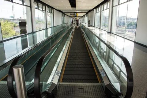 Horizontal escalator Stock Photos