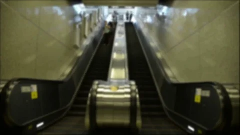 Horizontal escaltor toward way and backward way Stock Footage 71015643