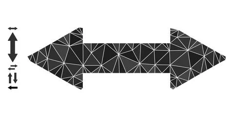 Horizontal Exchange Arrow Triangle Icon and Other Icons Stock Illustration