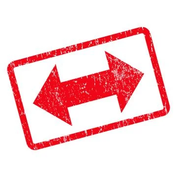Horizontal Exchange Arrows Icon Rubber Stamp Stock Illustration