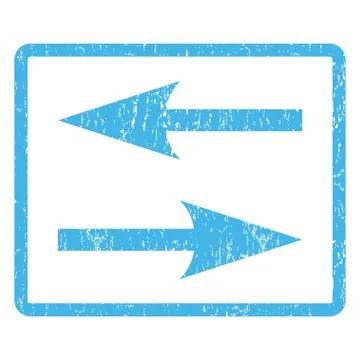 Horizontal Exchange Arrows Icon Rubber Stamp Ilustración de archivo