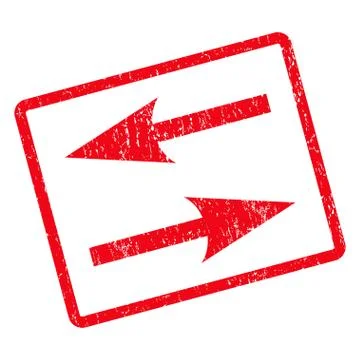 Horizontal Exchange Arrows Icon Rubber Stamp イラスト素材