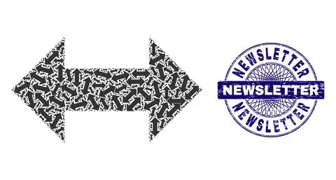 Horizontal Exchange Arrows Recursive Collage of Horizontal Exchange Arrows Items Stock Illustration