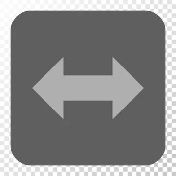 Horizontal Exchange Arrows Rounded Square Button Stock Illustration