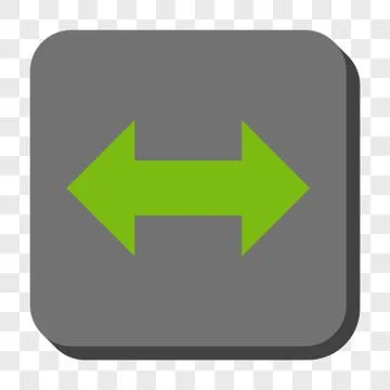 Horizontal Exchange Arrows Rounded Square Button Stock Illustration