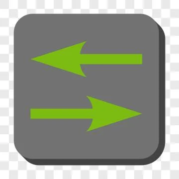 Horizontal Exchange Arrows Rounded Square Button Illustrazione stock