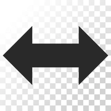 Horizontal Exchange Arrows Vector Icon Stock Illustration