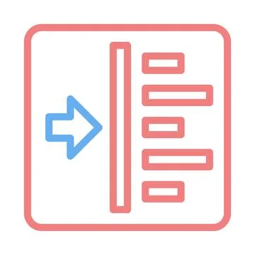 Horizontal Filter Icon with Data Representation Illustrazione stock