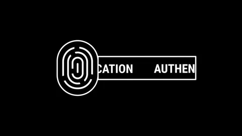 Horizontal Fingerprint Authentication Bar Stock Footage 334343078