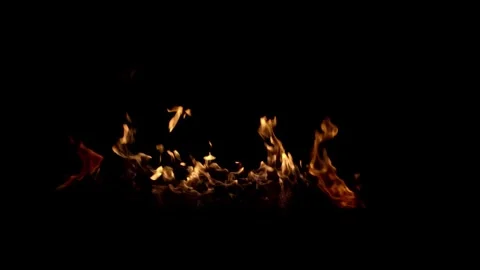 Horizontal Fire Line Atmospheric Layer on black background Stock Footage 325501872