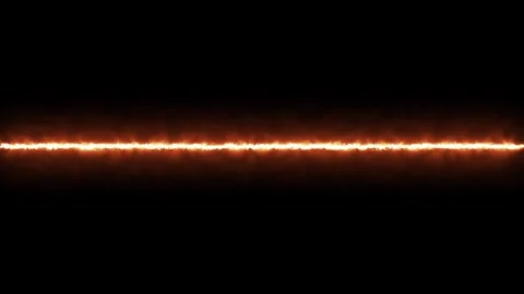 Horizontal fire line glowing in dark. Stockbeeldmateriaal 331897473