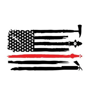 A horizontal flag pattern features a distressed star field and tools replacin Stock Illustration