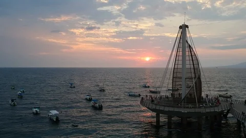 Horizontal flight along the observation deck Stock Footage 115506938