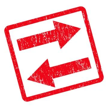 Horizontal Flip Arrows Icon Rubber Stamp Ilustración de archivo
