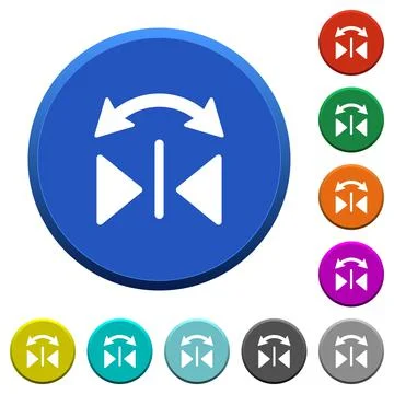 Horizontal flip beveled buttons イラスト素材