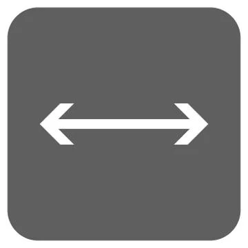 Horizontal Flip Flat Squared Glyph Icon Stock Illustration