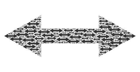 Horizontal Flip Recursive Collage of Itself Items Stock Illustration