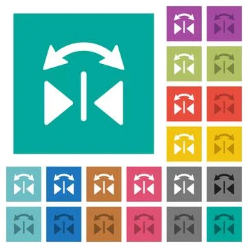 Horizontal flip square flat multi colored icons イラスト素材