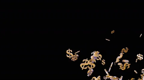 Horizontal flow dollar signs 3d animation Stock Footage 66313242