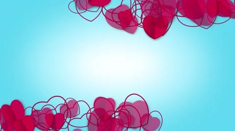 Horizontal flow heart particles animation Stock Footage 59771763