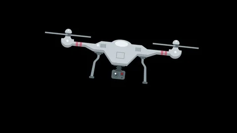 Horizontal flying drone animation Stock-Footage 121458518