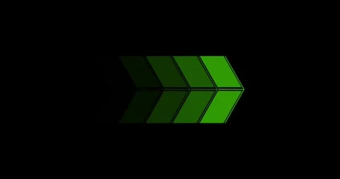 A horizontal force teal chevron arrows pointing left to right position animation Stock Footage 340031264