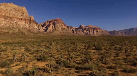 Horizontal Forward Moving  Aerial Shot in the Desert. Stock Footage 64708540