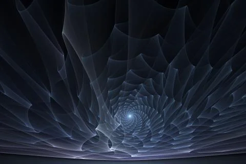 Horizontal fractal on the black background Stock Illustration