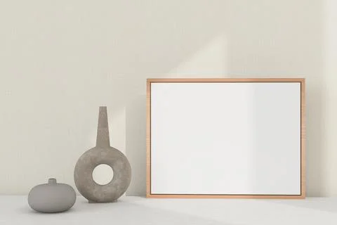 Horizontal frame, table decor. Frame mockup. Stock Illustration