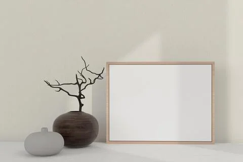 Horizontal frame, table decor. Frame mockup. イラスト素材
