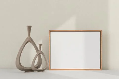 Horizontal frame, table decor. Frame mockup. Stock Illustration