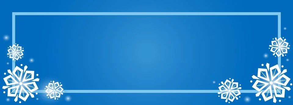Horizontal frame template for winter holidays. Stock Illustration