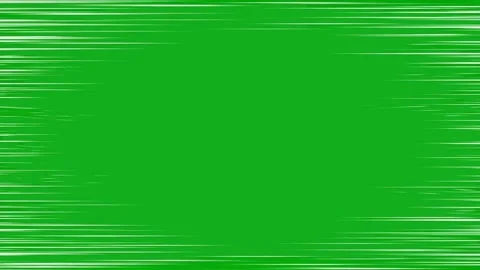 Horizontal full frame white speed lines animated on green screen zoom manga Vídeo Stock 335218173