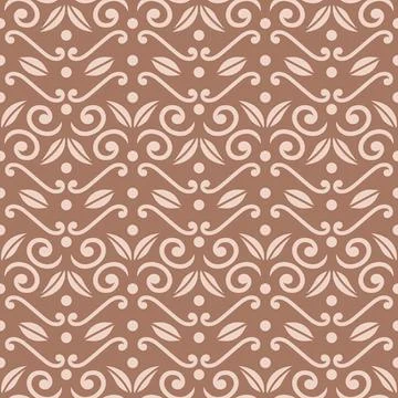 Horizontal Geometric Pattern - Art Nouveau (Mocha Mousse) Stock Illustration