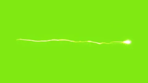 Horizontal glowing electric spark trajectory lines isolated against bright Stock-Footage 346120592