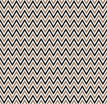 Horizontal gold zigzag stripes pattern. Geometric repeating pattern of zigzag Stock Illustration