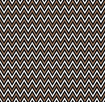 Horizontal gold zigzag stripes pattern. Geometric repeating pattern of zigzag Stock Illustration