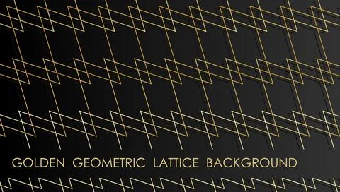 Horizontal golden lattice abstract background with Stock Illustration