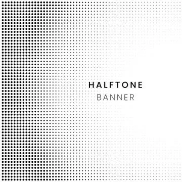 Horizontal gradient halftone pattern, dots background. Pop art template, texture Stock Illustration