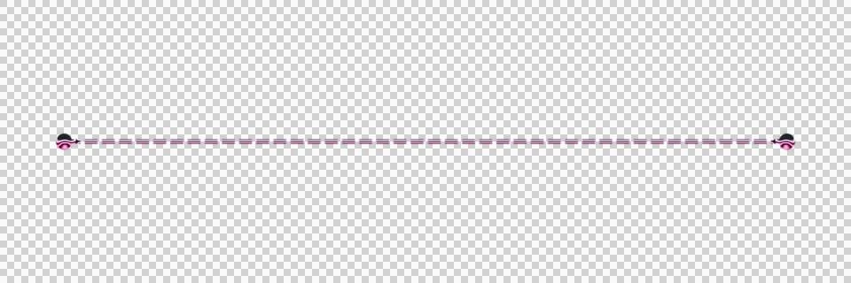 Horizontal gradient line with pink ends on white background transparent Stock Illustration