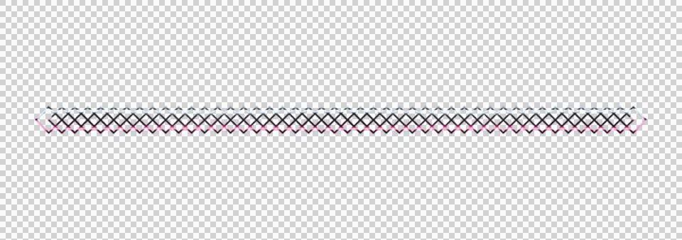 Horizontal gradient striped bar with pink and black diagonal stripes on white Stock Illustration
