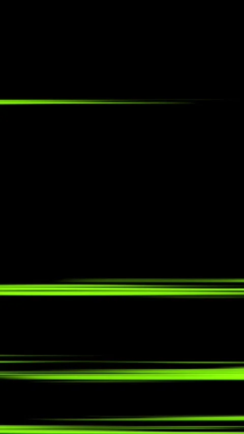 Horizontal green anime speed lines on black background, vertical format Stock Footage 337937975