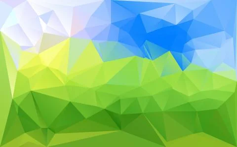Horizontal green blue lowpoly vector background Stock Illustration