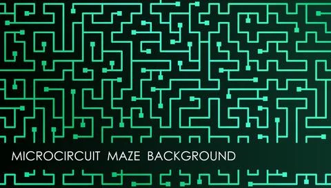 Horizontal green processor circuit board abstract Stock Illustration