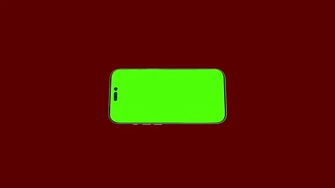 Horizontal Green Screen Smartphone Animation on Dark Red Background, Landscape M 스톡 동영상 341927328