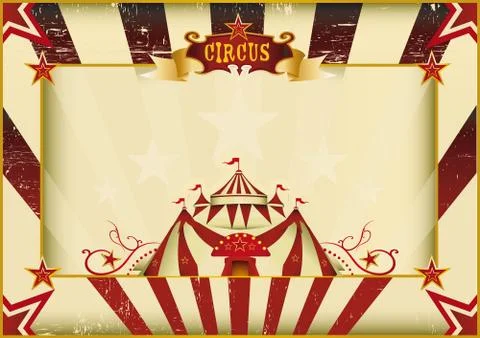 Horizontal grunge circus Stock Illustration
