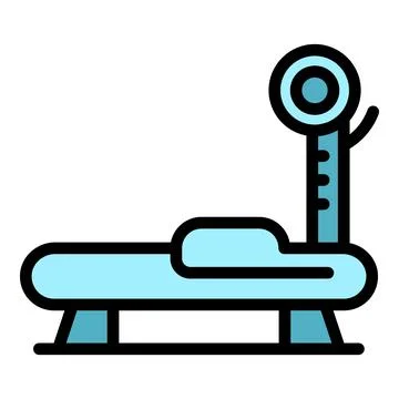 Horizontal gym bench icon vector flat Stock Illustration