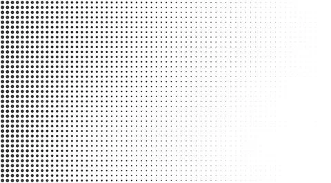 Horizontal halftone dot pattern background, black and white gradient vector.. Stock Illustration
